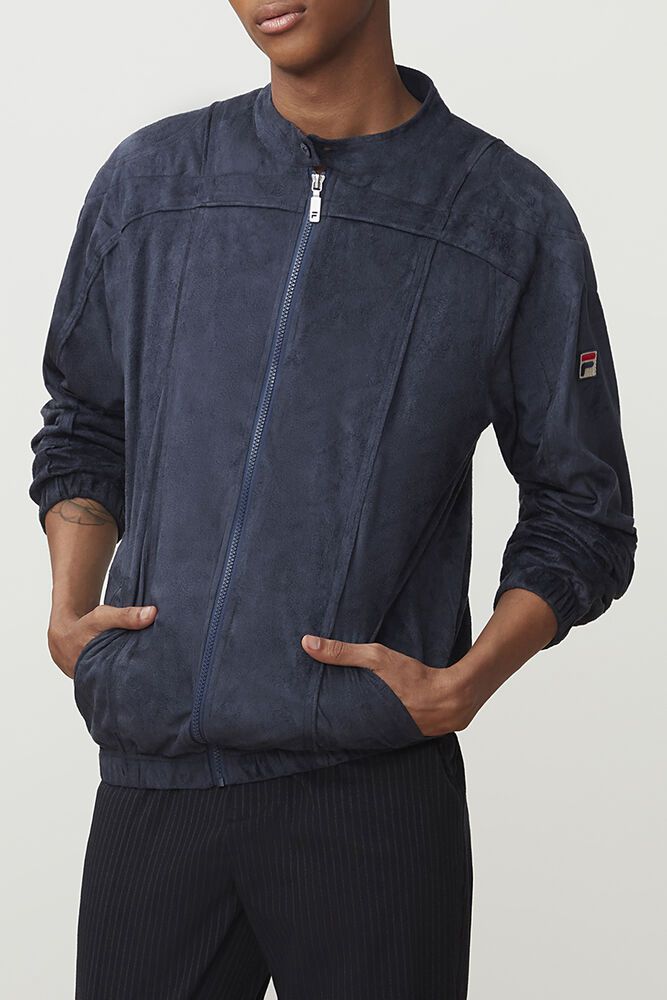 Fila Terrinda Navy Jacket Mens - NZ 30289-YRNQ